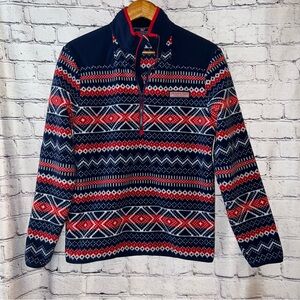 Vineyard Vines 1/4 Zip Fleece Pullover Faire Isle Design Size Small
